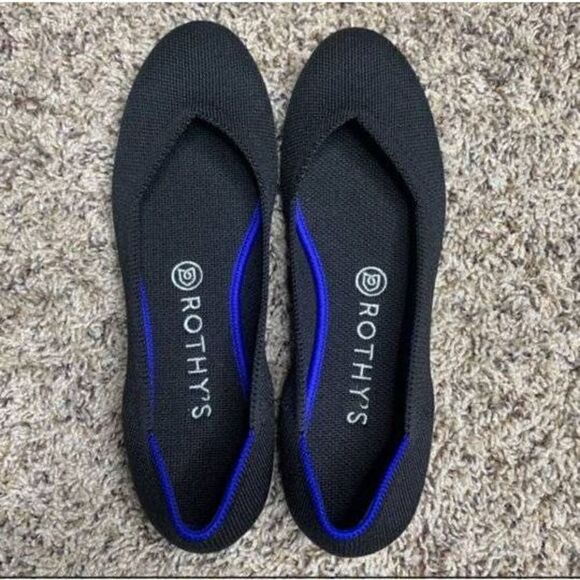 Rothy's | NIB Portobello Black Ballet Flats W/ Box - Picture 1 of 5